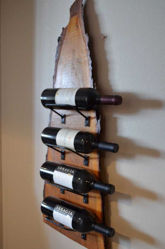 Wine bottle shelf